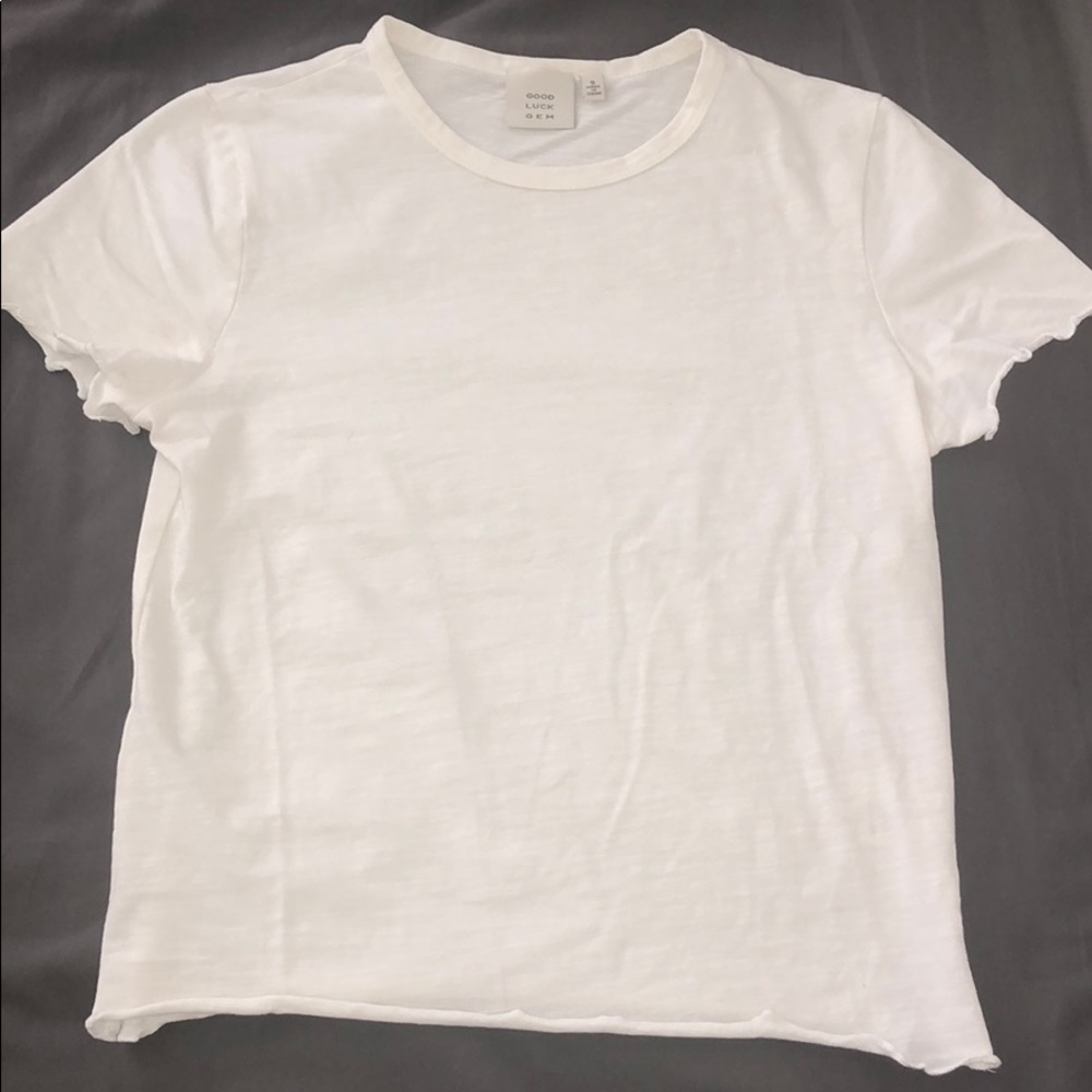 Nordstrom Good Luck Gem White Lettuce Top